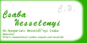 csaba wesselenyi business card